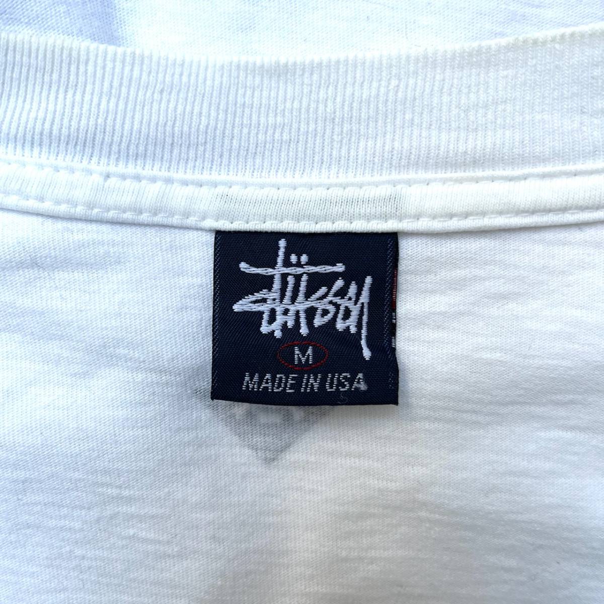 STUSSY ストゥーシー Mサイズ Tシャツ 半袖 ロゴ ホワイト