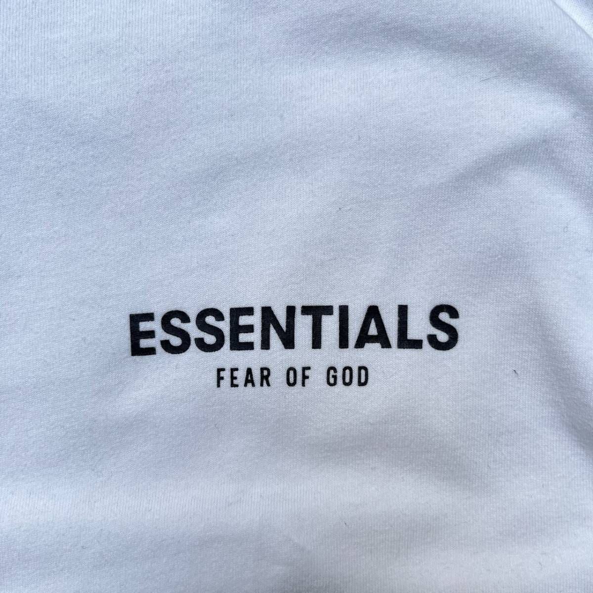 FOG Fear Of God Essentials フィアオブゴッド エッセンシャルズ Sサイズ ロゴ ロングスリーブTシャツ ホワイト 初期
