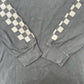 MINTCREW ミントクルー Sサイズ ロングスリーブTシャツ ロンT 袖プリント チェッカー クロス ブラック