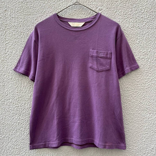 The Stylist Japan ザスタイリストジャパン Sサイズ ポケット Tシャツ ワンポイント刺繍 パープル