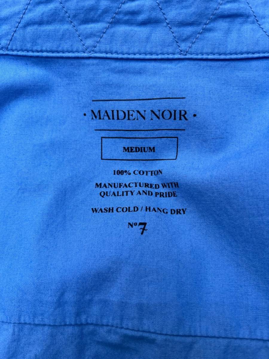 新品 タグ付き MAIDEN NOIR メイデンノアール Mサイズ DYED FIELD SHIRT 裾ドローコード 長袖 シャツ ブルー